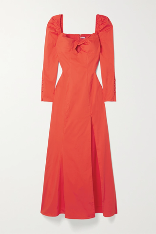 유럽직배송 스타우드 원피스 STAUD Josephine twist-front stretch cotton-blend poplin maxi dress 1647597286234527