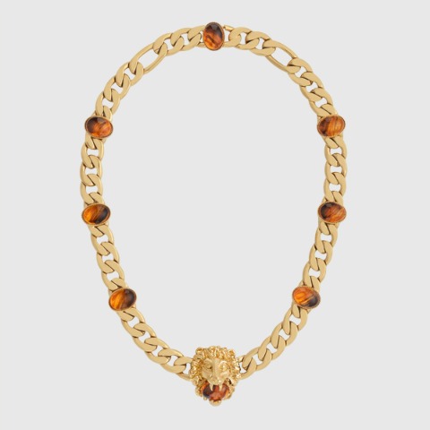 유럽직배송 구찌 목걸이 GUCCI Lion head chain necklace 700186JCF278083
