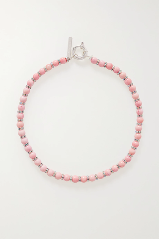 유럽직배송 PEARL OCTOPUSS.Y Pink Lily silver-plated, crystal and shell necklace 1647597282948422