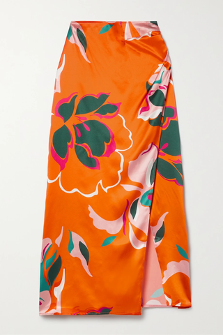 유럽직배송 리포메이션 스커트 REFORMATION Sabine floral-print silk-charmeuse midi skirt 1647597287958803
