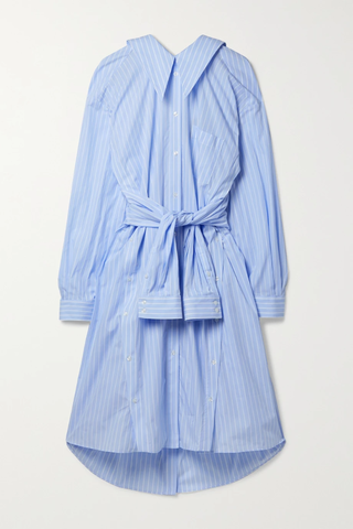 유럽직배송 시몬로샤 원피스 SIMONE ROCHA Convertible striped cotton-poplin shirt dress 1647597276196930