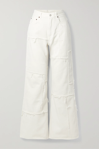 유럽직배송 아크네스튜디오 ACNE STUDIOS Paneled frayed high-rise straight-leg jeans 1647597285299473