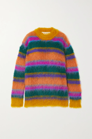 유럽직배송 마르니 스웨터 MARNI Striped brushed mohair-blend sweater 43769801095581347
