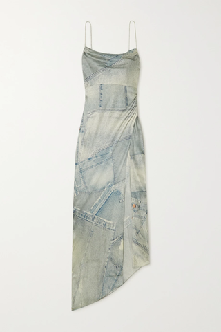 유럽직배송 레트로페테 원피스 RETROFÊTE Acadia draped printed stretch-silk satin maxi dress 42247633208620379