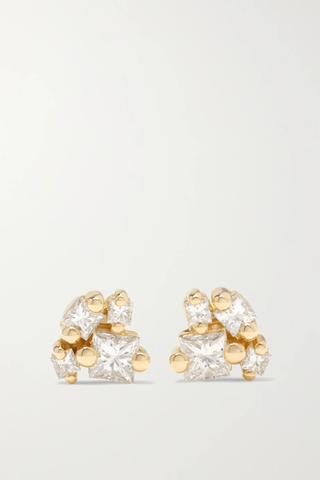유럽직배송 수잔케일런 귀걸이 SUZANNE KALAN 18-karat gold diamond earrings 1647597288833955