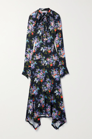 유럽직배송 파코라반 원피스 PACO RABANNE Asymmetric tie-neck floral-print stretch-jersey maxi dress 46376663162392897