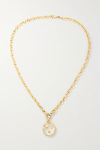 유럽직배송 파운드레 목걸이 FOUNDRAE Wholeness 18-karat gold, quartz and diamond necklace 38063312419032860