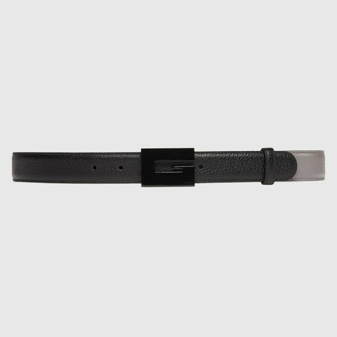 유럽직배송 구찌 벨트 GUCCI Two-tone thin belt with Square G 7099741AAJA1043
