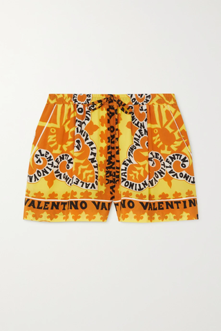 유럽직배송 발렌티노 VALENTINO Mini Bandana printed silk crepe de chine shorts 42247633208854825