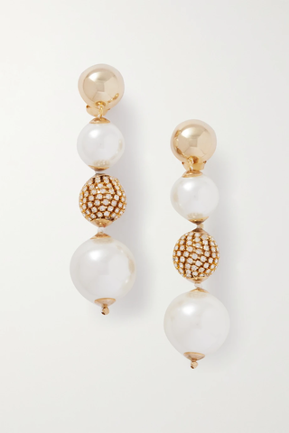 유럽직배송 로산티카 클립 귀걸이 ROSANTICA Buancaneve gold-tone, crystal and faux pearl clip earrings 43769801095568653