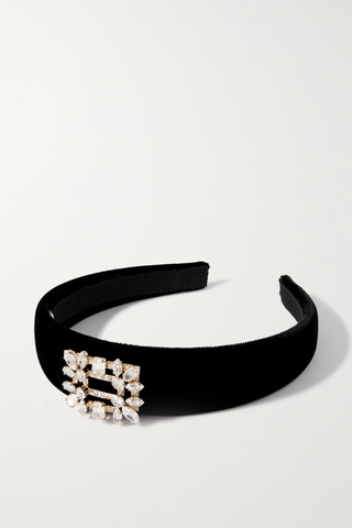 유럽직배송 로저비비에 헤드밴드 ROGER VIVIER Broche crystal-embellished velvet headband 1647597277504837