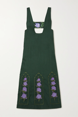 유럽직배송 아구아 바이 아구아 벤디타 원피스 AGUA BY AGUA BENDITA Sol Peonia floral-embroidered cutout linen dress 45666037505083665