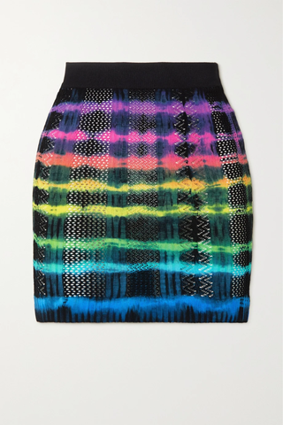 유럽직배송 AGR Tie-dye pointelle-knit mini skirt 45666037504788428