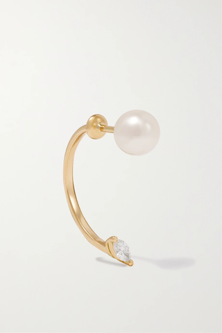 유럽직배송 델피나델레트레즈 싱글 귀걸이 DELFINA DELETTREZ 18-karat gold, pearl and diamond single earring 1647597280578130