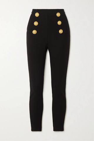 유럽직배송 발망 스키니팬츠 BALMAIN Button-embellished stretch-jersey skinny pants 38063312419790843