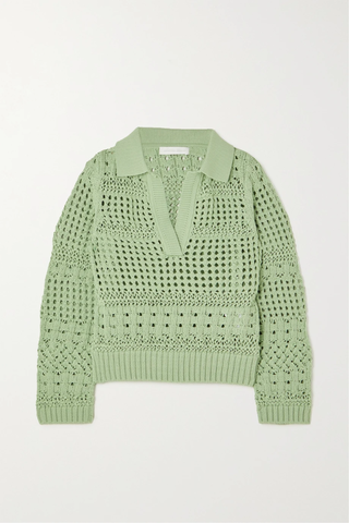유럽직배송 조나단심카이 스웨터 JONATHAN SIMKHAI Eleni cropped recycled crochet-knit sweater 43769801095843874
