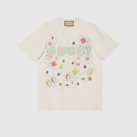 유럽직배송 구찌 티셔츠 GUCCI Lovelight cotton T-shirt with print 706127XJERL9150