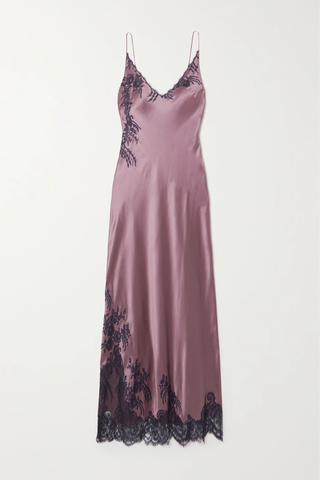 유럽직배송 카린길슨 CARINE GILSON Chantilly lace-trimmed silk-satin nightdress 1647597285252690