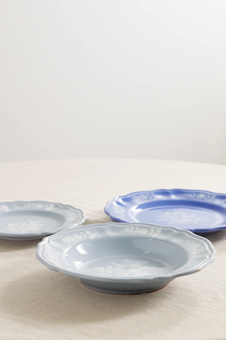 유럽직배송 CABANA Set of three ceramic dinner plates 46376663162582054
