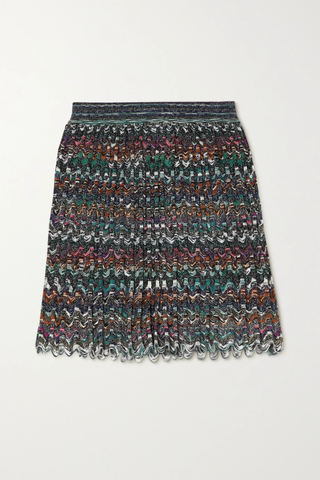 유럽직배송 미쏘니 미니스커트 MISSONI Striped metallic crochet-knit mini skirt 43769801095590478
