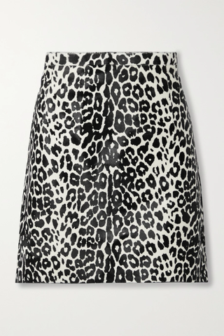 유럽직배송 마이클코어스콜렉션 미니스커트 MICHAEL KORS COLLECTION Leopard-print calf hair mini skirt 43769801095728180