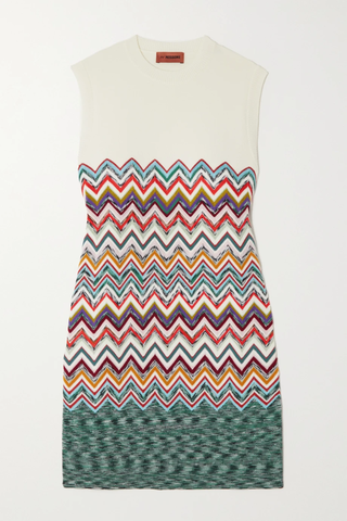 유럽직배송 미쏘니 미니원피스 MISSONI Striped crochet-knit wool-blend mini dress 43769801095590208