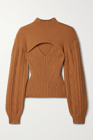 유럽직배송 조나단심카이 스웨터 JONATHAN SIMKHAI Elkie cutout cotton-blend sweater 1647597277058633