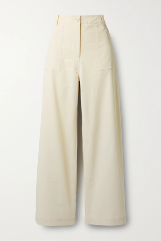 유럽직배송 안나콴 팬츠 ANNA QUAN Joseph cotton-blend twill wide-leg pants 45666037505313497
