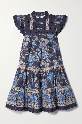 유럽직배송 SEA Tess broderie anglaise-trimmed printed cotton-voile mini dress 1647597276914687