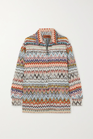 유럽직배송 미쏘니 셔츠 MISSONI Crochet-knit wool-blend shirt 43769801095590204
