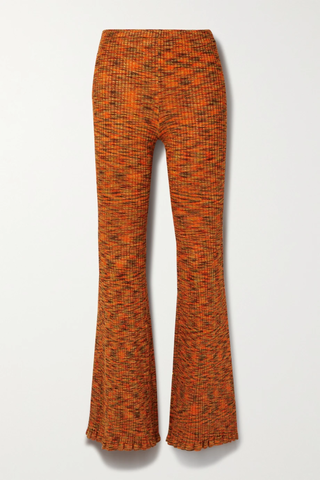 유럽직배송 아크네스튜디오 팬츠 ACNE STUDIOS Ribbed-knit flared pants 1647597285300537