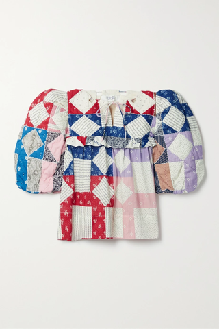 유럽직배송 SEA Nohr quilted patchwork cotton blouse 1647597277004961