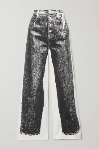 유럽직배송 메종마르지엘라 MM6 MAISON MARGIELA Printed high-rise wide-leg jeans 1647597284242341