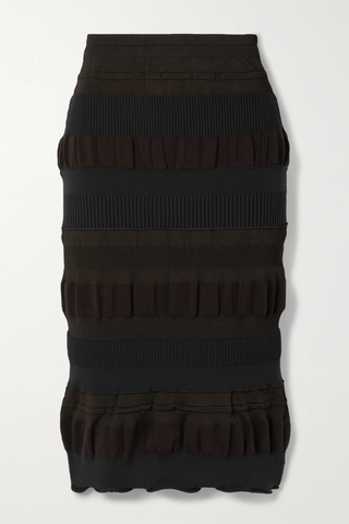 유럽직배송 아크네스튜디오 스커트 ACNE STUDIOS Two-tone tiered ribbed stretch-jersey skirt 1647597285300530
