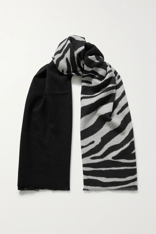 유럽직배송 드리스반노튼 스카프 DRIES VAN NOTEN Zebra-print jacquard-knit wool scarf 43769801096240634