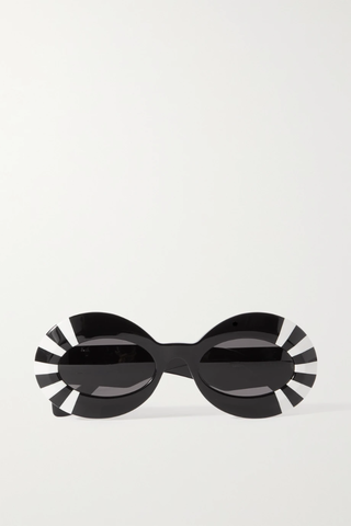 유럽직배송 로에베 선글라스 LOEWE Oversized oval-frame striped acetate sunglasses 1647597287266281