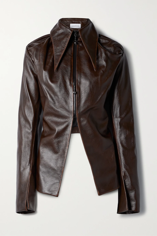유럽직배송 16알링턴 셔츠 16ARLINGTON Adara cutout cropped leather shirt 1647597284415130