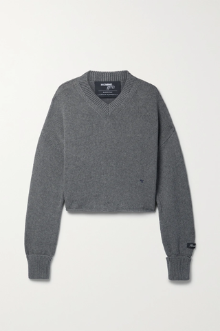 유럽직배송 HOMMEGIRLS Cropped cotton and wool-blend sweater 1647597276074004