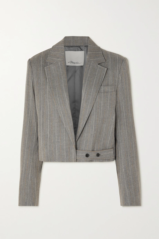 유럽직배송 3.1필립림 블레이저 3.1 PHILLIP LIM Cropped tie-detailed wool and cotton-blend blazer 1647597283284288