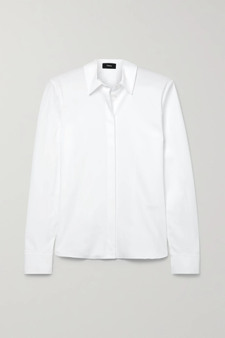 유럽직배송 띠어리 셔츠 THEORY Cotton-blend poplin shirt 38063312420537691