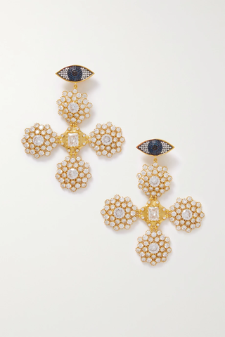 유럽직배송 베굼칸 귀걸이 BEGÜM KHAN Nazar of All Hearts gold-plated crystal earrings 1647597279296432