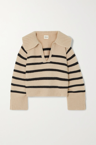유럽직배송 카이트 스웨터 KHAITE Evi oversized striped cashmere sweater 43769801095783230