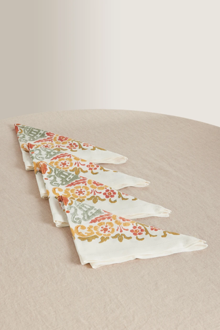 유럽직배송 CABANA Mirandola set of four printed linen napkins 33258524072665989