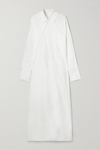 유럽직배송 더로우 원피스 THE ROW Nuka layered cotton-voile maxi shirt dress 33258524072698138