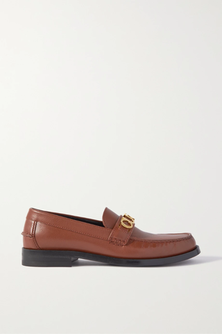 유럽직배송 구찌 로퍼 GUCCI Cara logo-embellished textured-leather loafers 1647597277578848