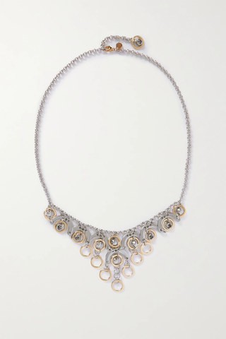 유럽직배송 파코라반 목걸이 PACO RABANNE Sphere Crown silver- and gold-tone necklace 43769801097641638