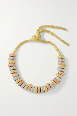 유럽직배송 캐롤리나부치 CAROLINA BUCCI FORTE Beads 18-karat yellow, white and rose gold Lurex bracelet kit 1647597282641730