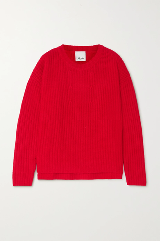 유럽직배송 얼루드 스웨터 ALLUDE Ribbed wool and cashmere-blend sweater 1647597275999181