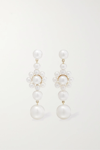 유럽직배송 소피빌리브라헤 귀걸이 SOPHIE BILLE BRAHE Marguerite de Mariage 14-karat gold pearl earrings 1647597277674900