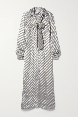 유럽직배송 드리스반노튼 원피스 DRIES VAN NOTEN Tie-neck striped devoré-velvet maxi dress 46376663162418645